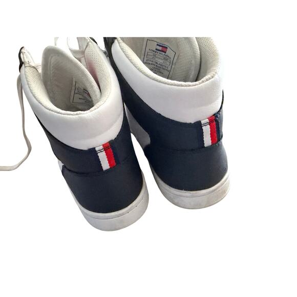 Tommy Hilfiger high top sneakers shoes mens sz 8.5 red,white,blue - Picture 1 of 12